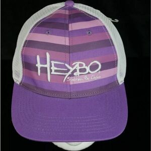 HEYBO Purple Stripes Hat/Cap Snap-Back Brand.